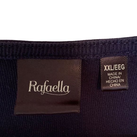 Rafaella Top Navy Blue White Lace Plus Size XXL - Picture 3 of 5